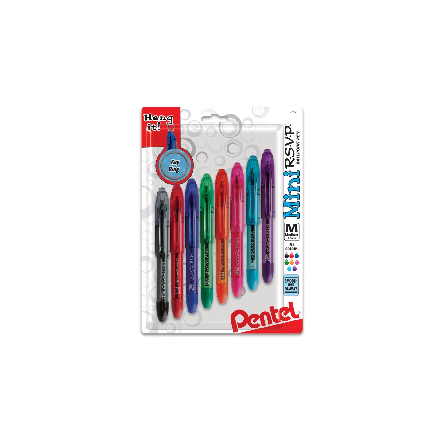 Pentel® R.S.V.P.® Mini Ballpoint Pens, 8-pack