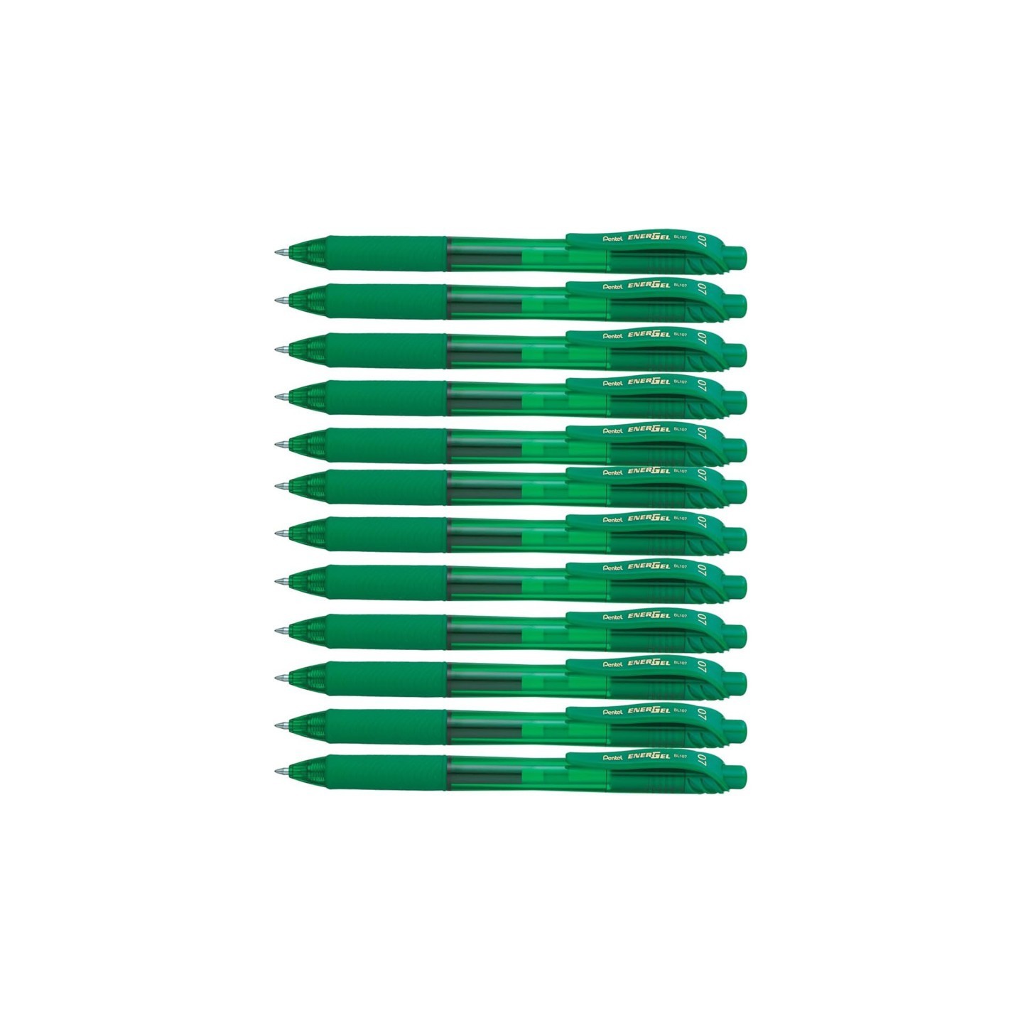 Pentel® EnerGel-X™ Retractable Liquid Gel Pen, Green, Pack of 12