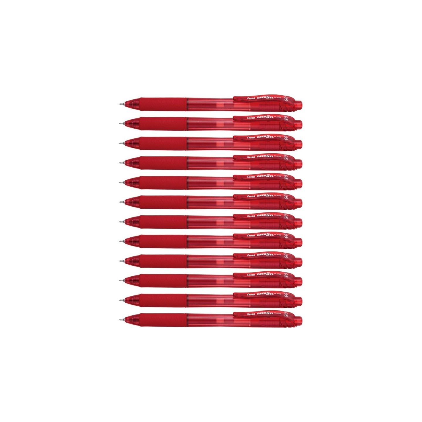 Pentel® EnerGel-X™ Retractable Liquid Gel Pen, Red, 0.5mm, Pack of 12