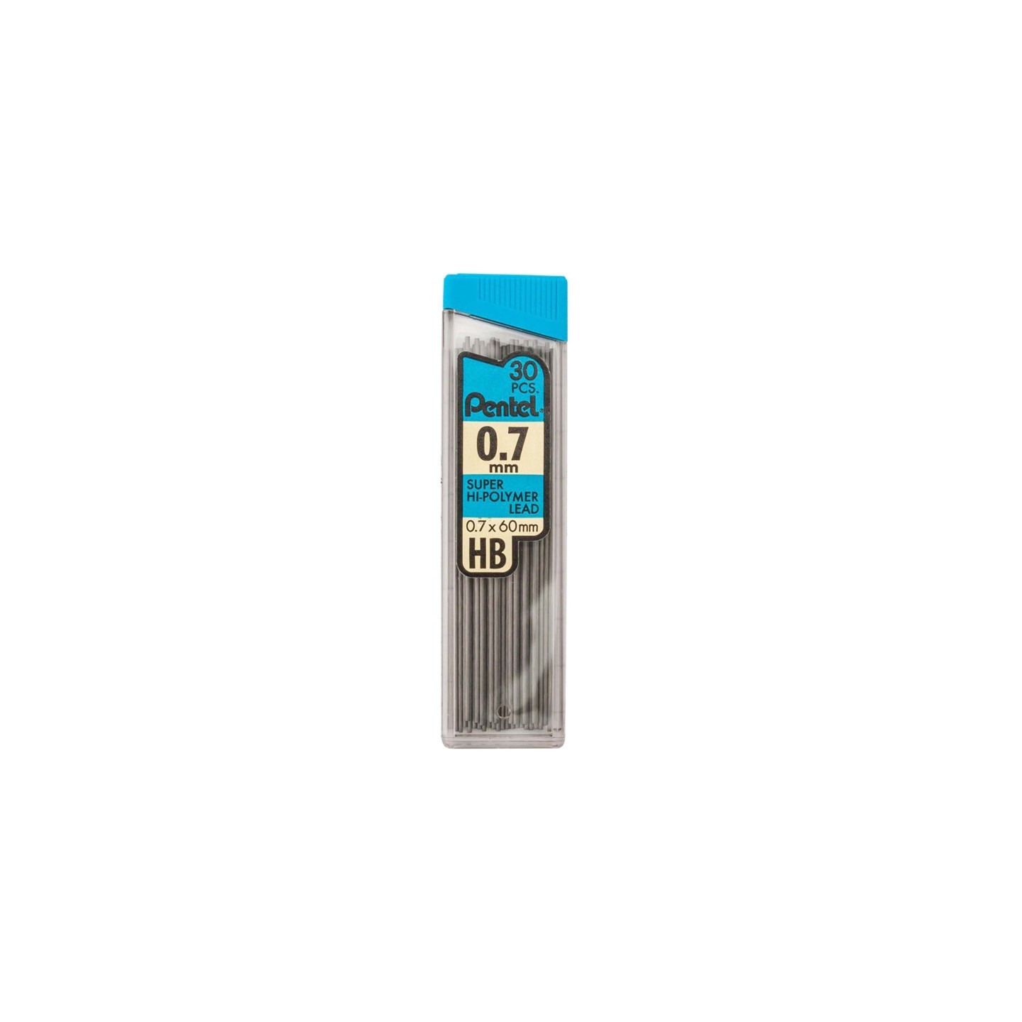 Pentel® HB Super Hi-Polymer Leads, 0.7mm, Black, 30 leads