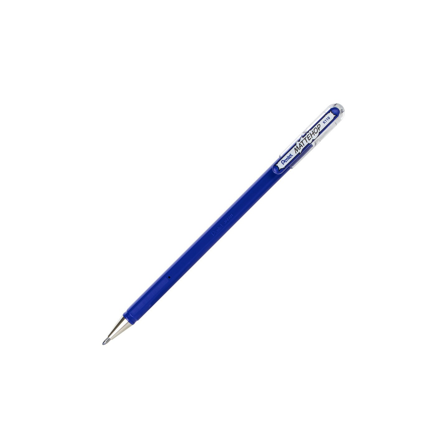 Pentel Arts Hybrid MATTEHOP Gel Roller, 1.0mm, Matte Blue Ink, Pack of 12