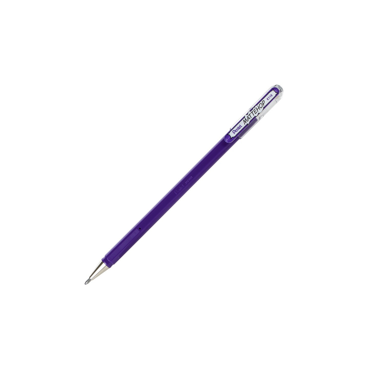 Pentel Arts Hybrid MATTEHOP Gel Roller, 1.0mm, Matte Violet Ink, Pack of 12