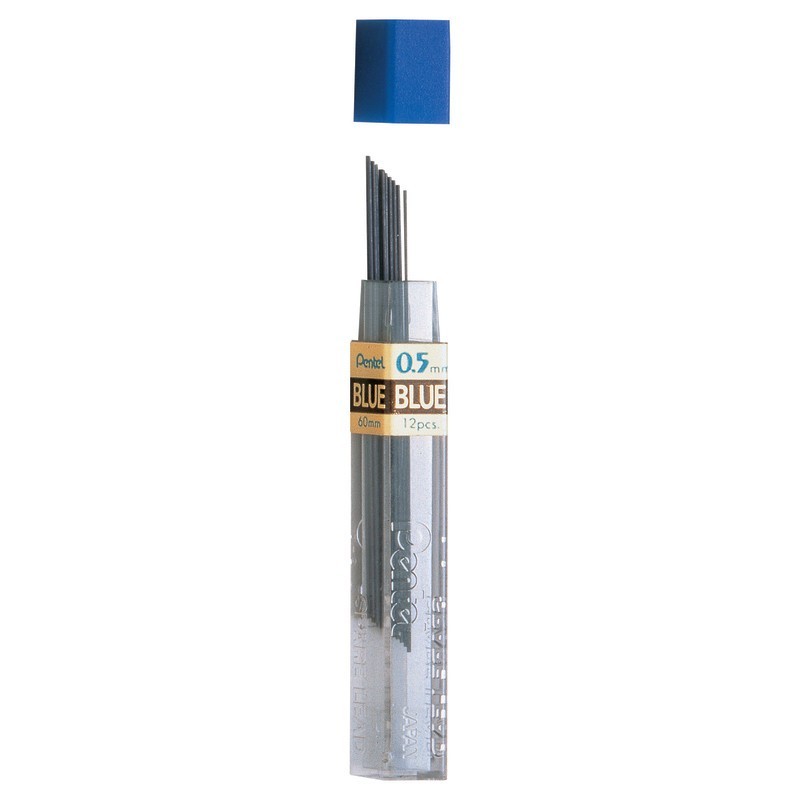 Pentel® Refill Lead Blue (0.5mm) Fine, 12 Pieces