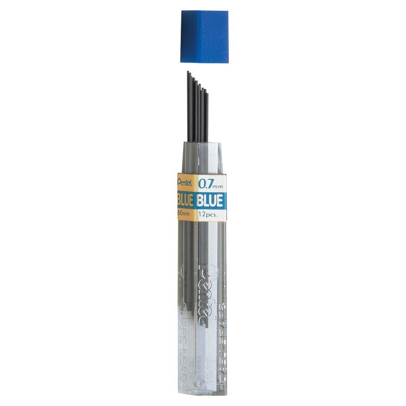 Pentel® Refill Lead Blue (0.7mm) Medium, 12 Pieces