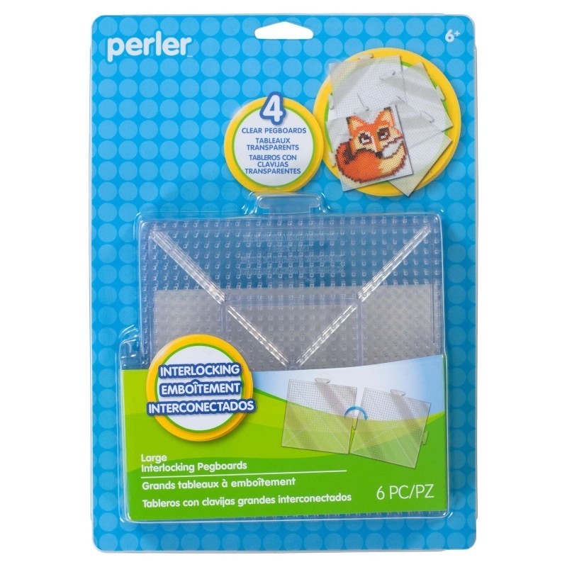 Perler™ Large Clear Pegboards, Pack of 4
