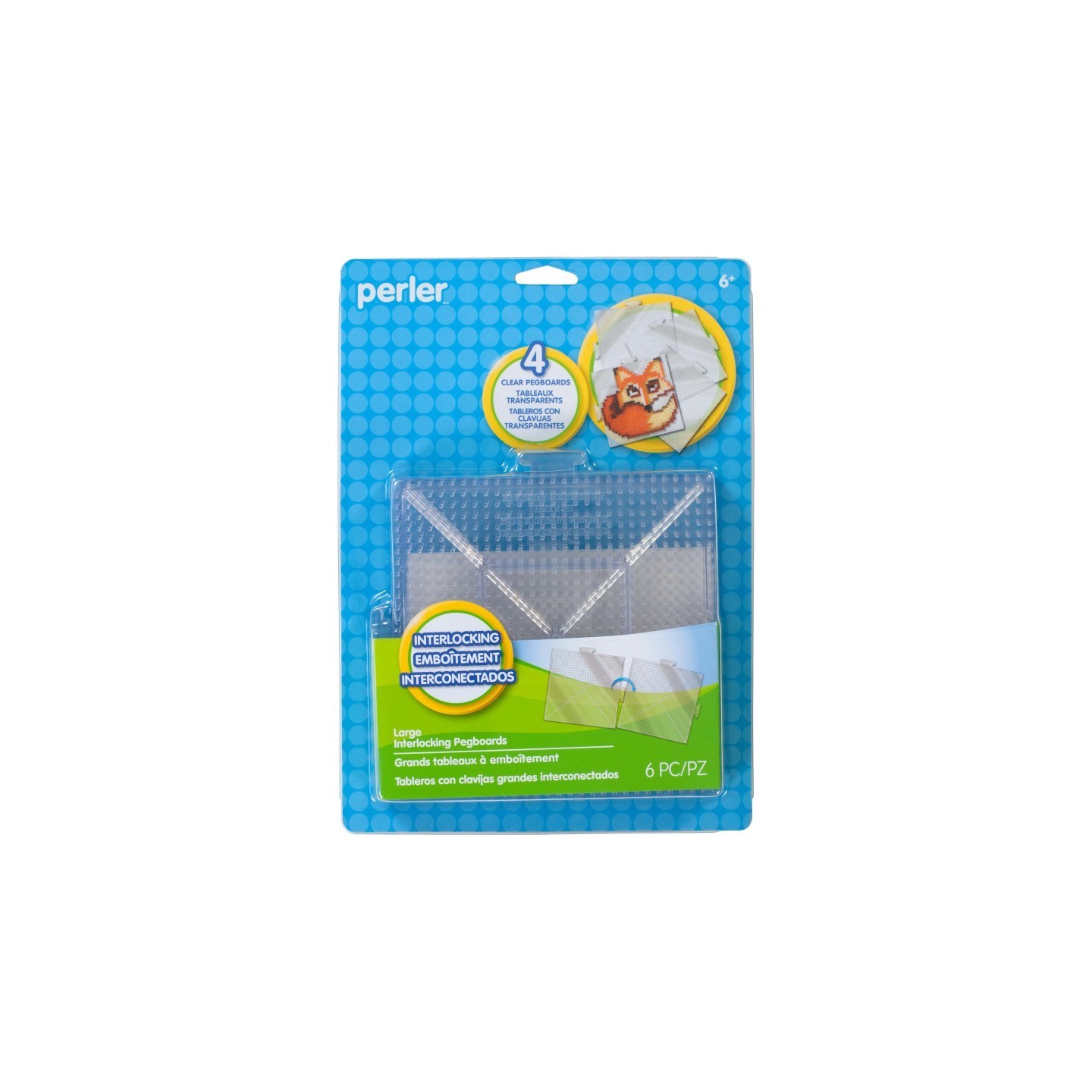 Perler™ Large Clear Pegboards, Pack of 4