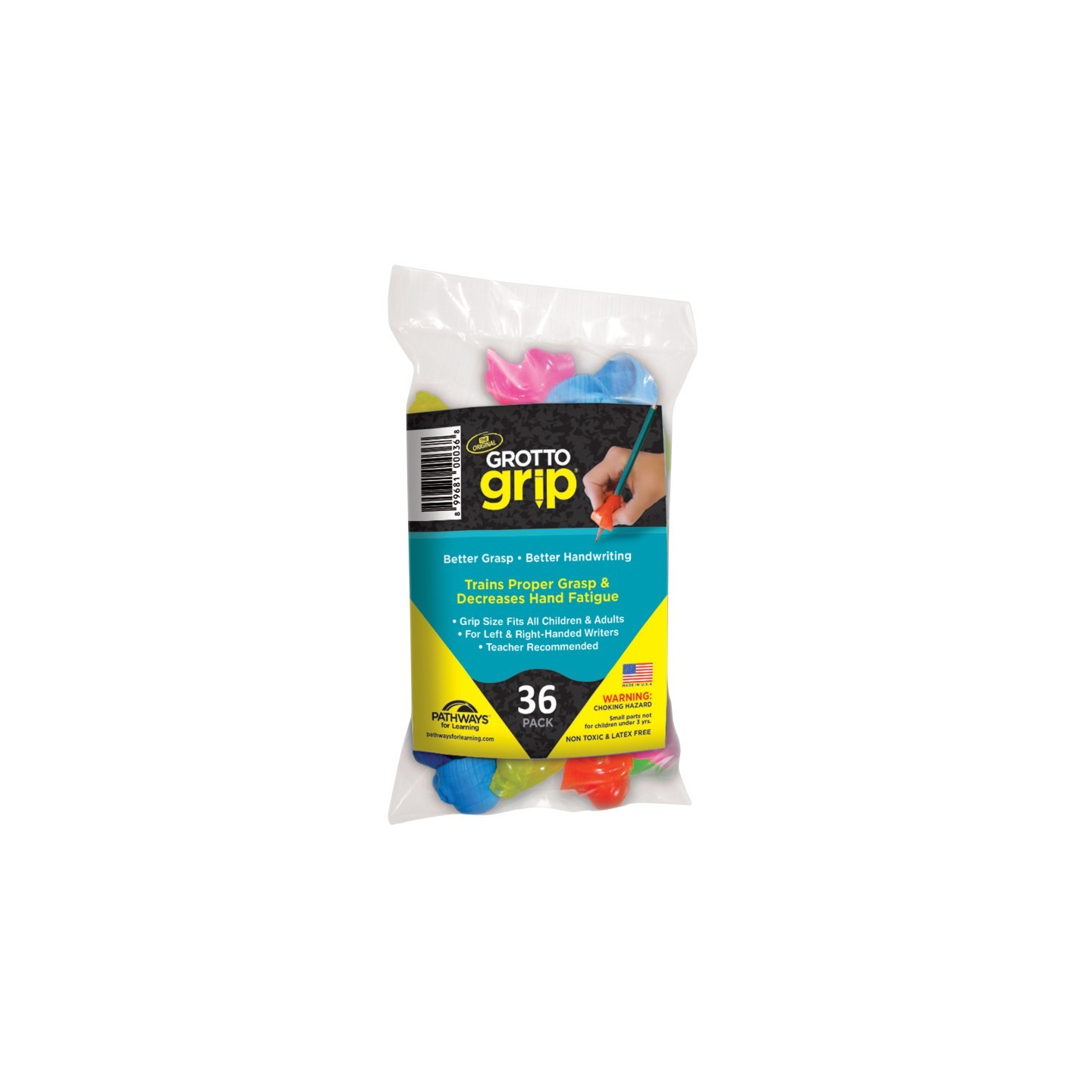 Pathways For Learning Grotto Grip® Pencil Grips, Pack of 36