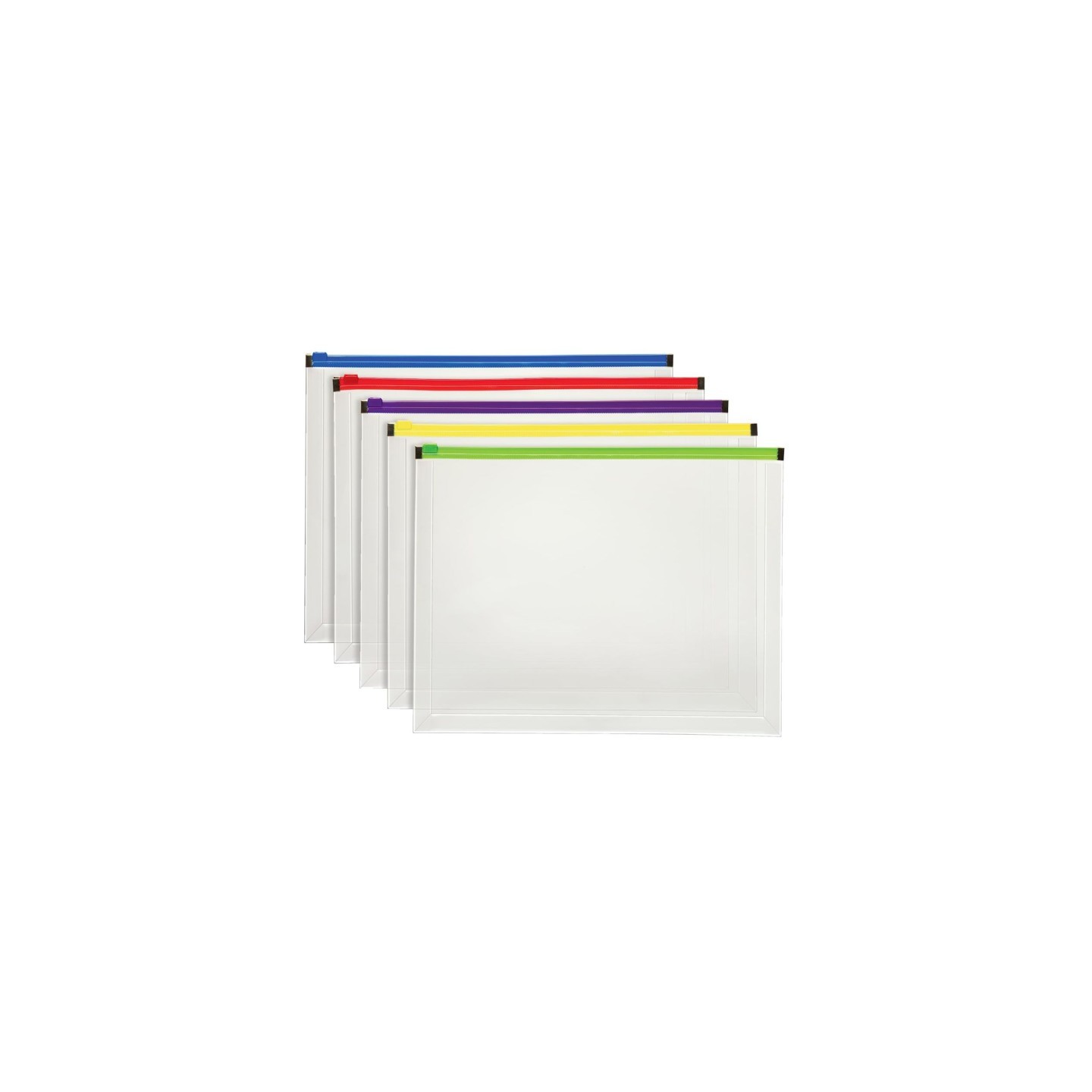 Pendaflex® Poly Zip Envelope, Letter Size, Assorted, 5-Pack