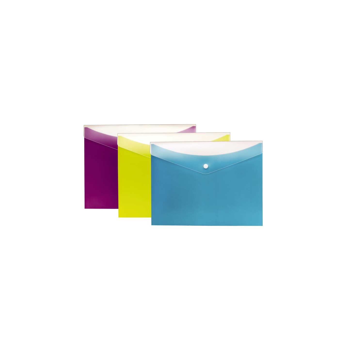 Pendaflex® Dual Pocket Snap Poly Envelope, Letter Size, 3-Pack