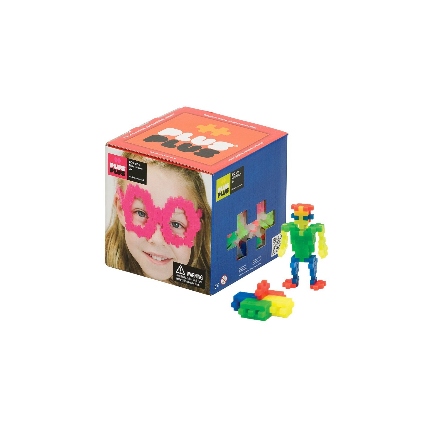Plus-Plus® Open Play Set, Neon, 600 pieces
