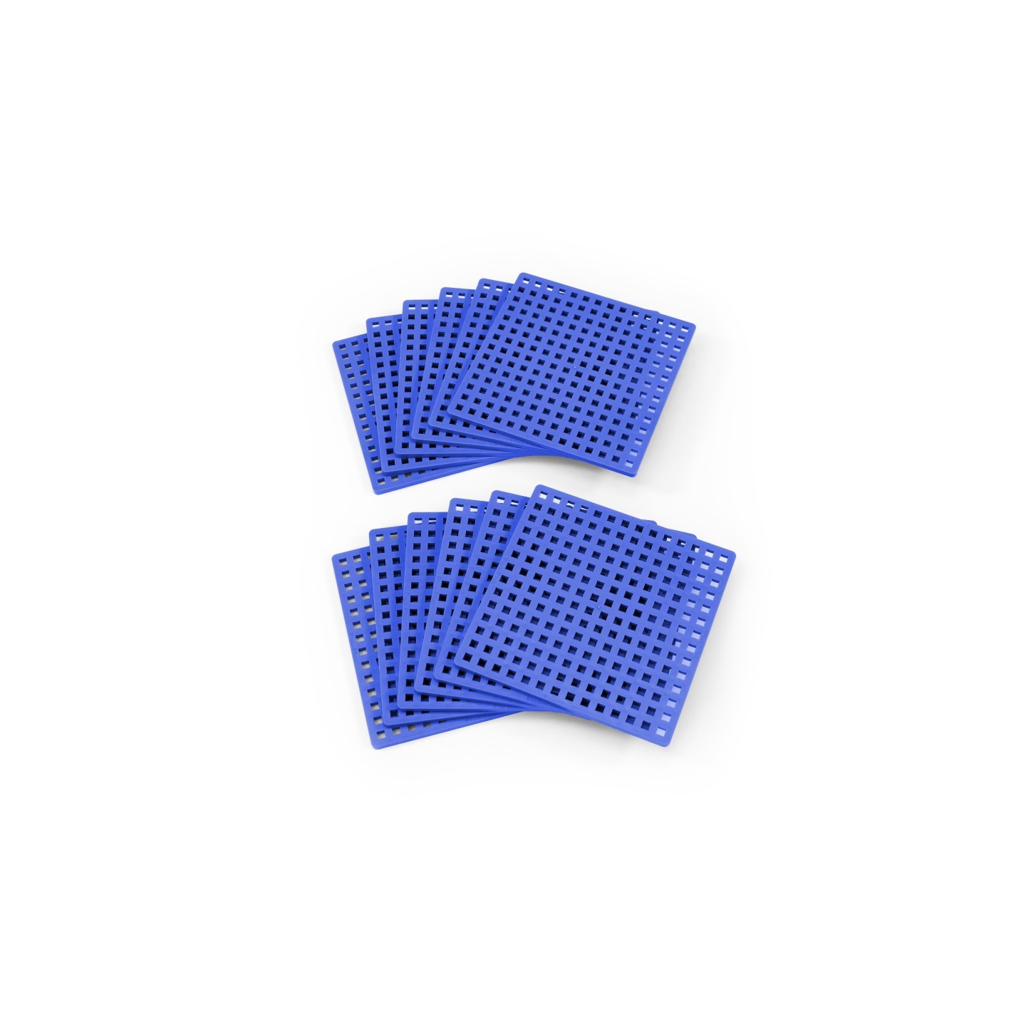 Plus-Plus® Building Blocks Baseplates, Classroom Pack, Blue, Set of 12