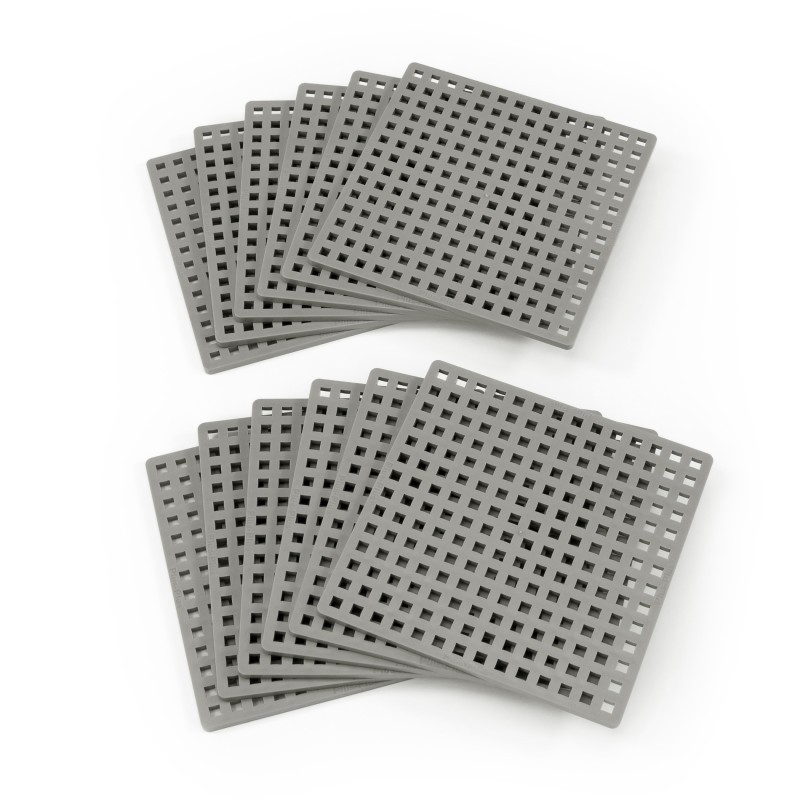Plus-Plus® Building Blocks Baseplates, Classroom Pack, Gray, Set of 12