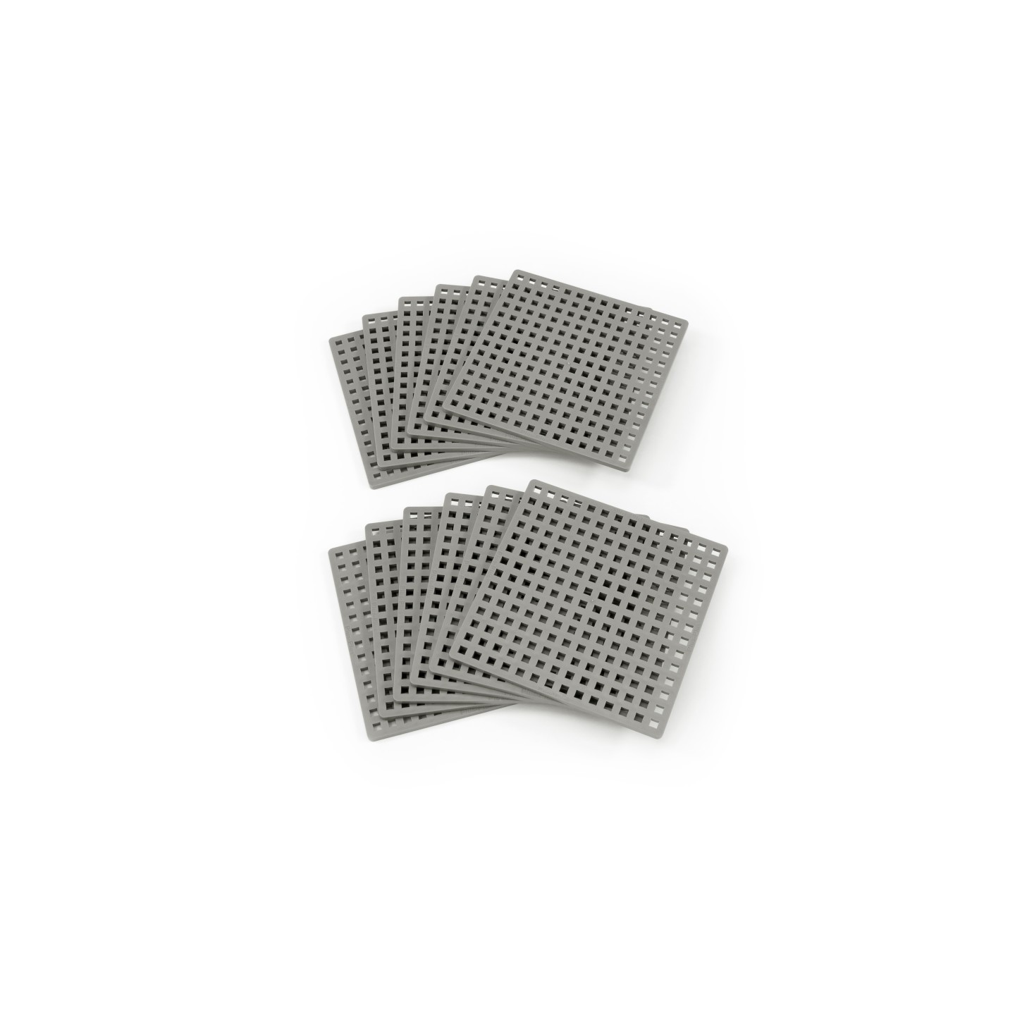 Plus-Plus® Building Blocks Baseplates, Classroom Pack, Gray, Set of 12