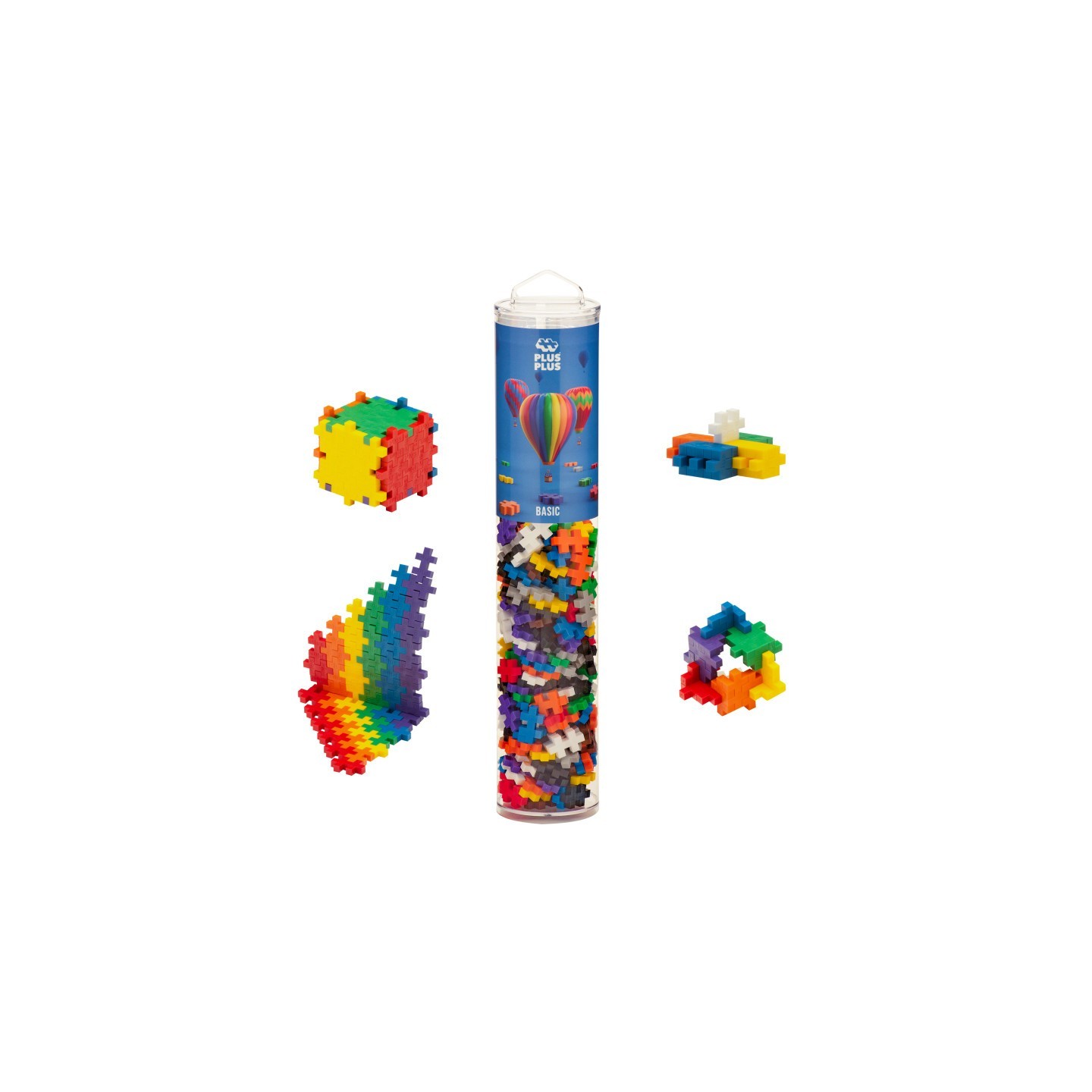 Plus-Plus® Building Blocks 240-Piece Tube, Basic Colors