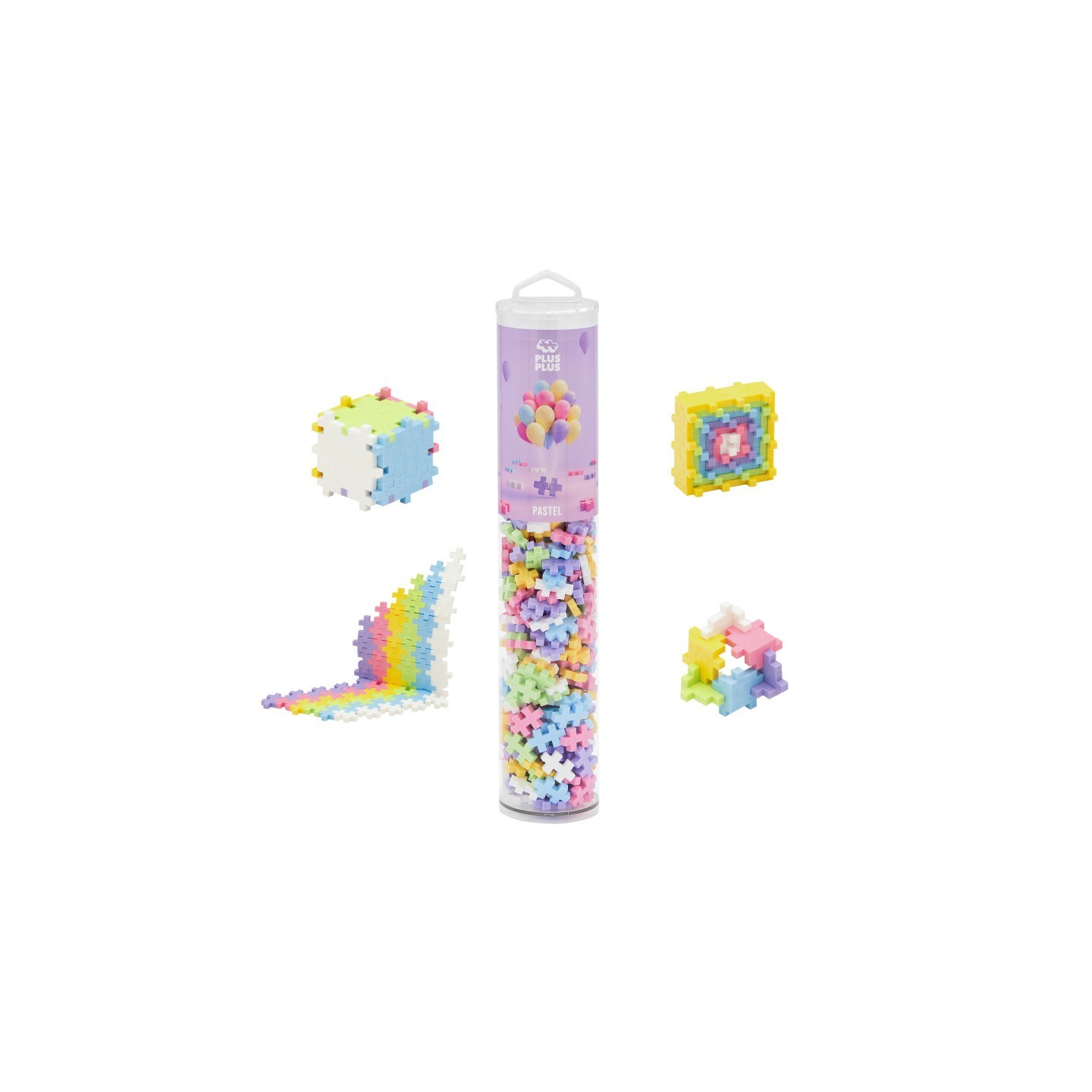 Plus-Plus® Building Blocks 240-Piece Tube, Pastel
