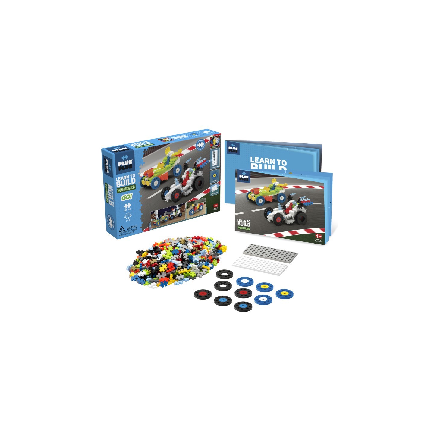 Plus-Plus® Building Blocks Learn To Build Go! Vehicles, 360 Pieces