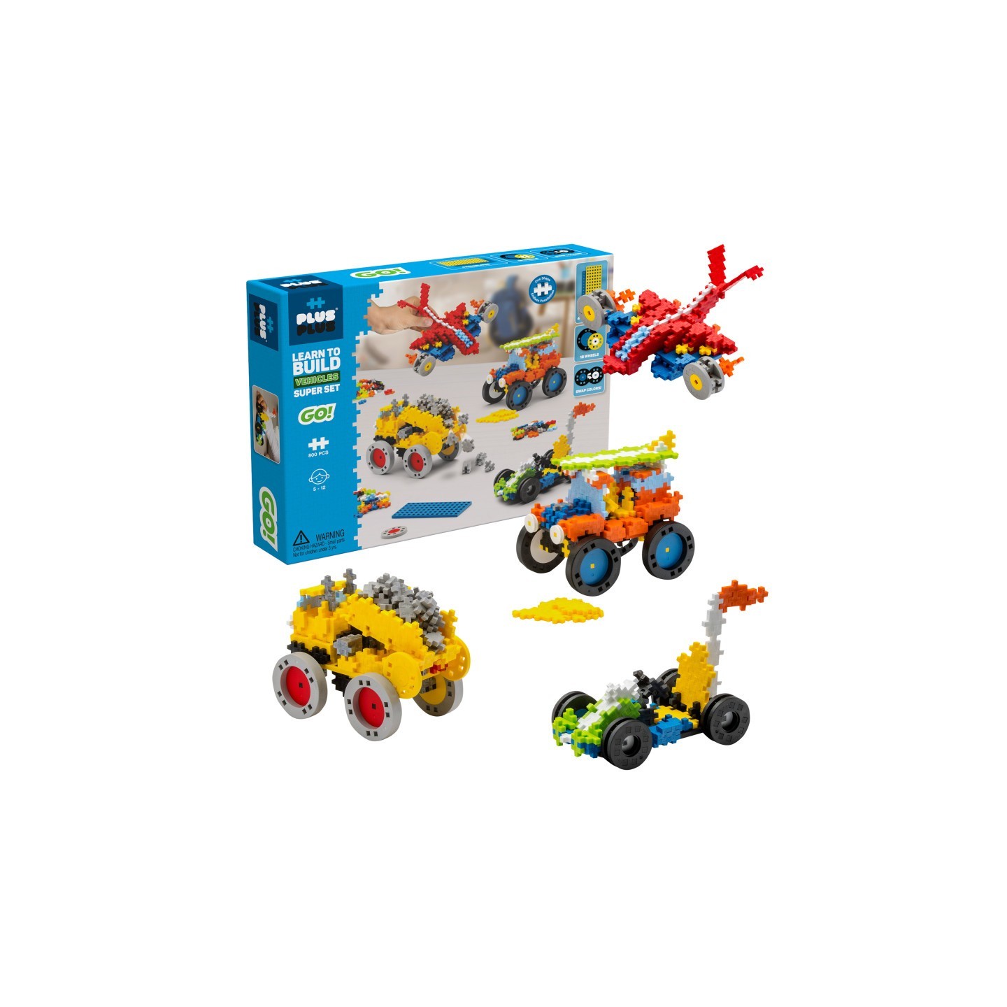 Plus-Plus® Building Blocks Learn To Build Go! Vehicles, Super Set