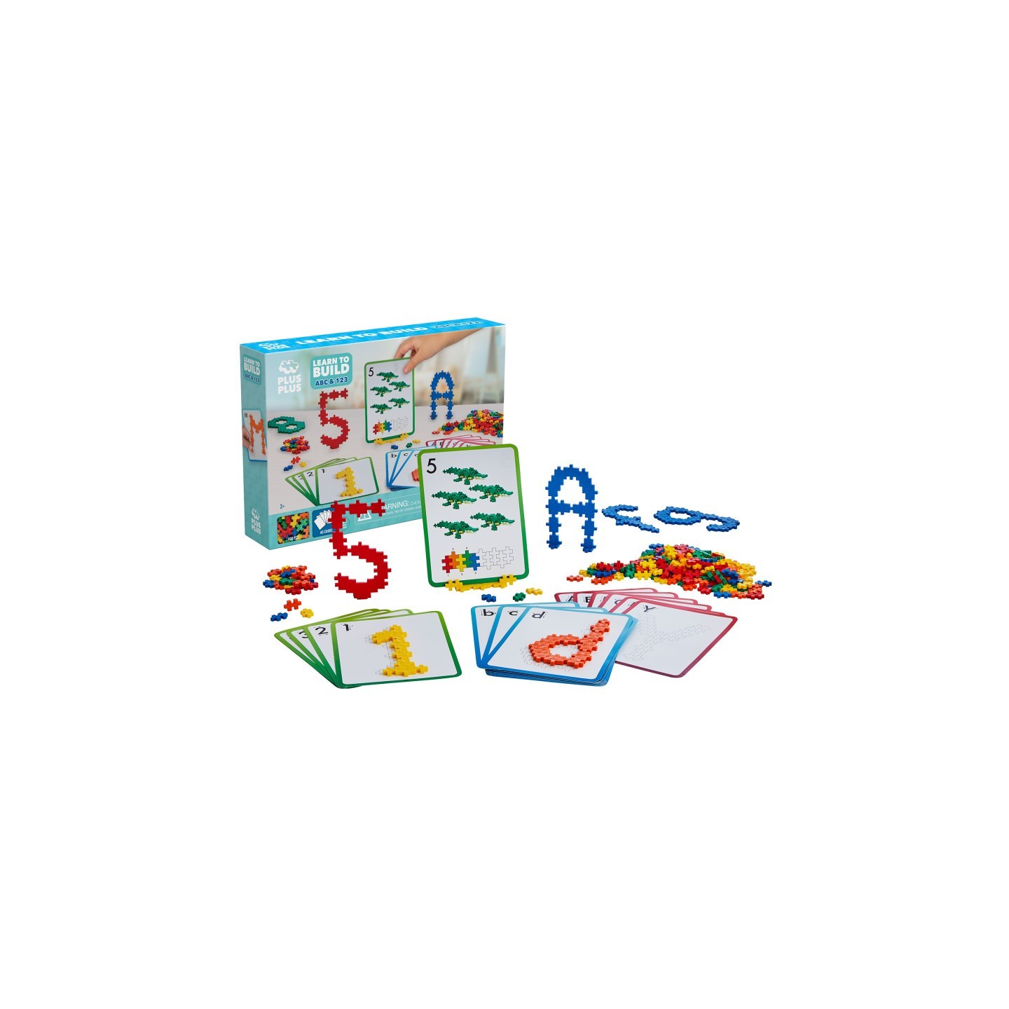 Plus-Plus® Building Blocks Learn To Build ABCs & 123s