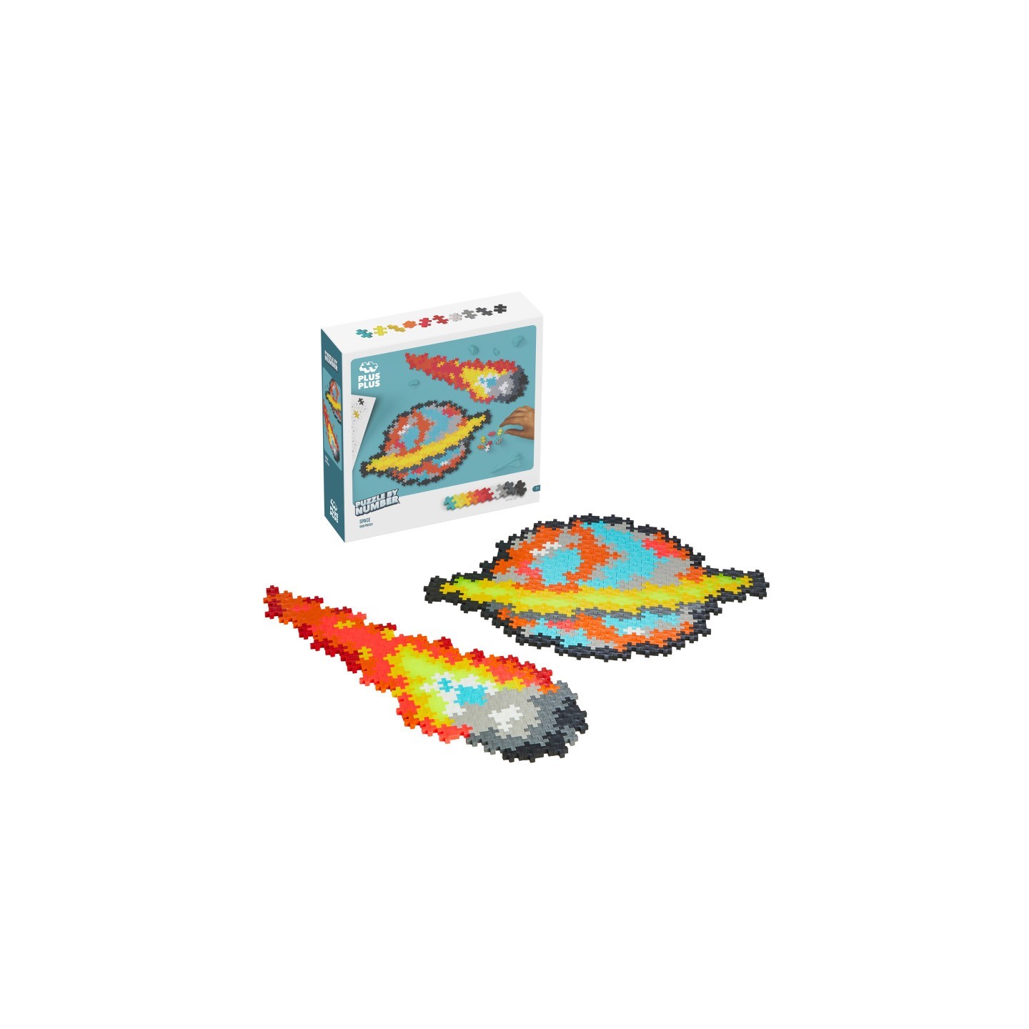 Plus-Plus® Building Blocks Puzzle By Number, Space, 500 Piece