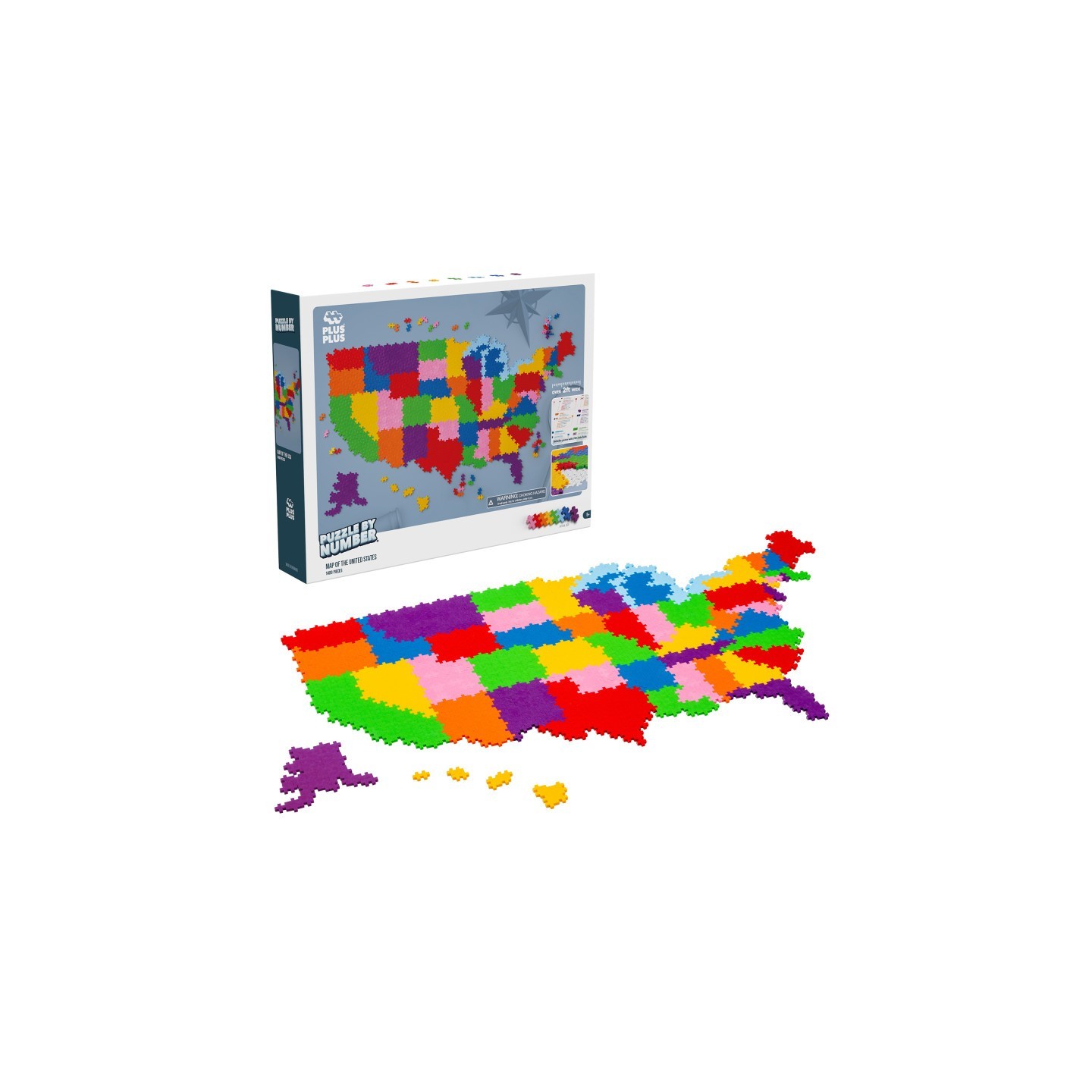 Plus-Plus® Plus-Plus® Puzzle By Number® - 1400 pc Map of the United States