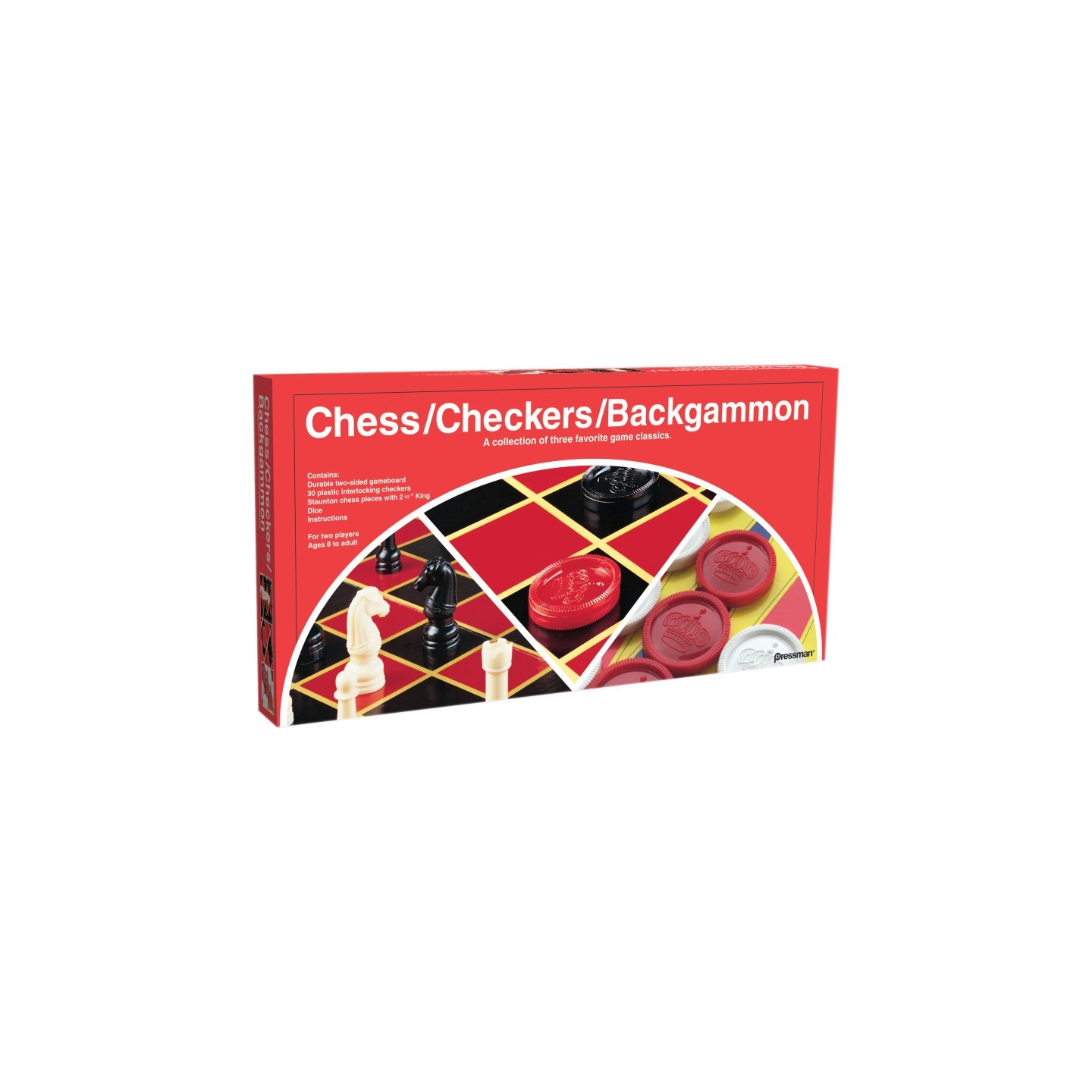 Pressman Chess/Checkers/Backgammon Board Game