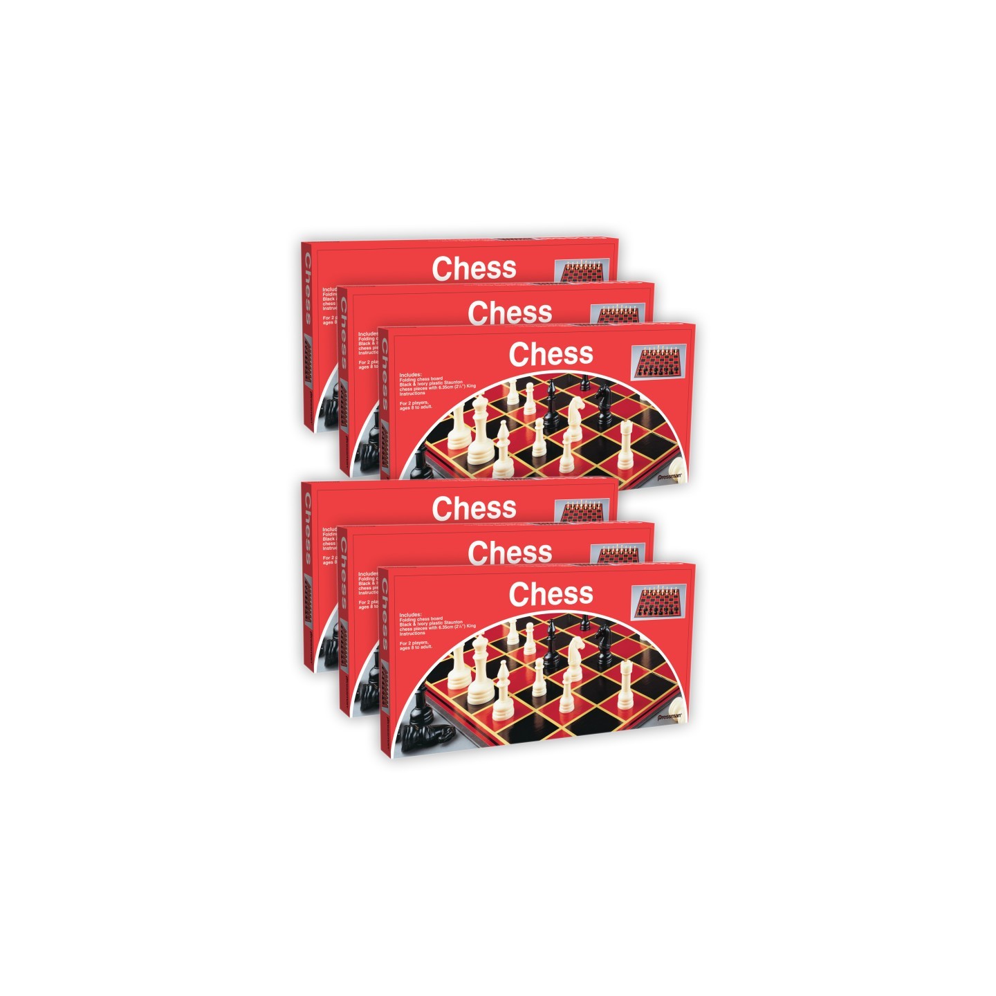 Pressman Chess Board Game, Pack of 6