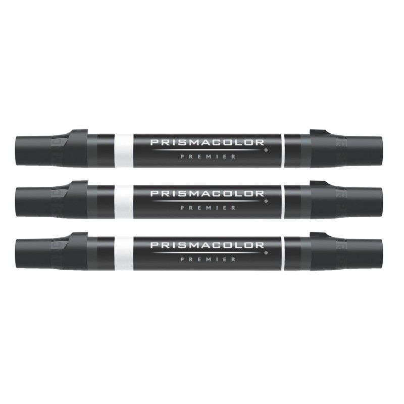 Prismacolor® Premier® Double-Ended Colorless Blender Marker, Fine & Chisel Tip, 1 Count, Pack of 3