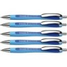 Schneider® Rave Retractable Ballpoint Pen, ViscoGlide Ink, 1.4 mm, Blue, Pack of 5