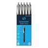 Schneider® Slider Rave XB Retractable Ballpoint Pens, White-Black Barrel/Blue Ink, Box of 5