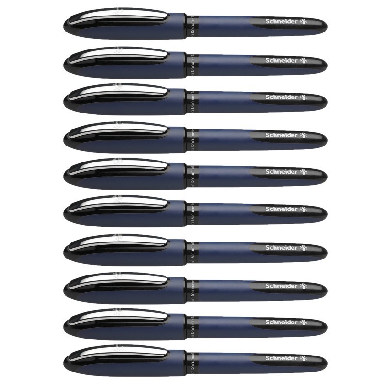 Schneider® One Business Rollerball Pens, 0.6mm, Black, Pack of 10