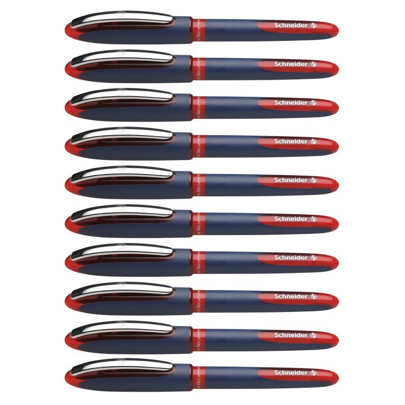 Schneider® One Business Rollerball Pens, 0.6mm, Red, Pack of 10