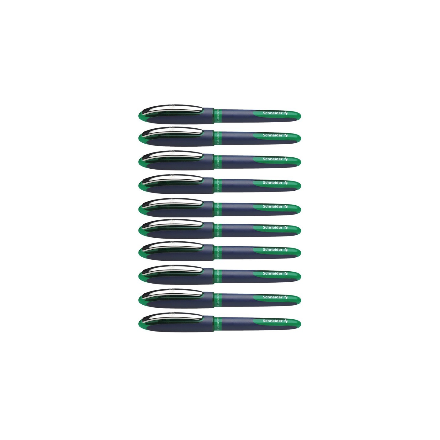 Schneider® One Business Rollerball Pens, 0.6mm, Green, Pack of 10