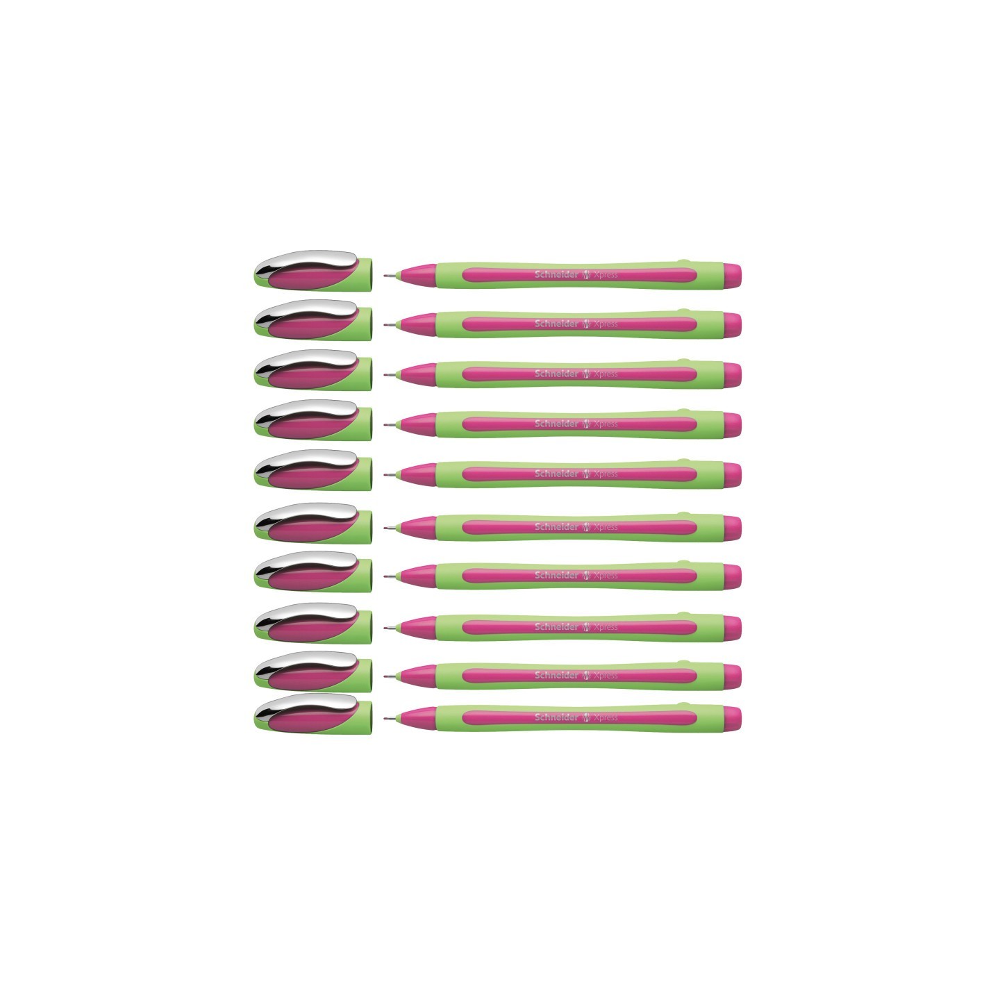 Schneider® Xpress Fineliner Pen, Fiber Tip, 0.8 mm, Pink, Pack of 10
