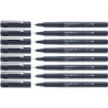 Schneider® Pictus Fineliners, Wallet, 8 Pieces, Black Ink, Assorted Sizes