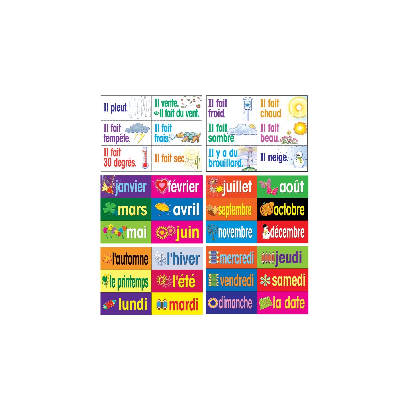 Poster Pals® French Multi-Purpose Card Set