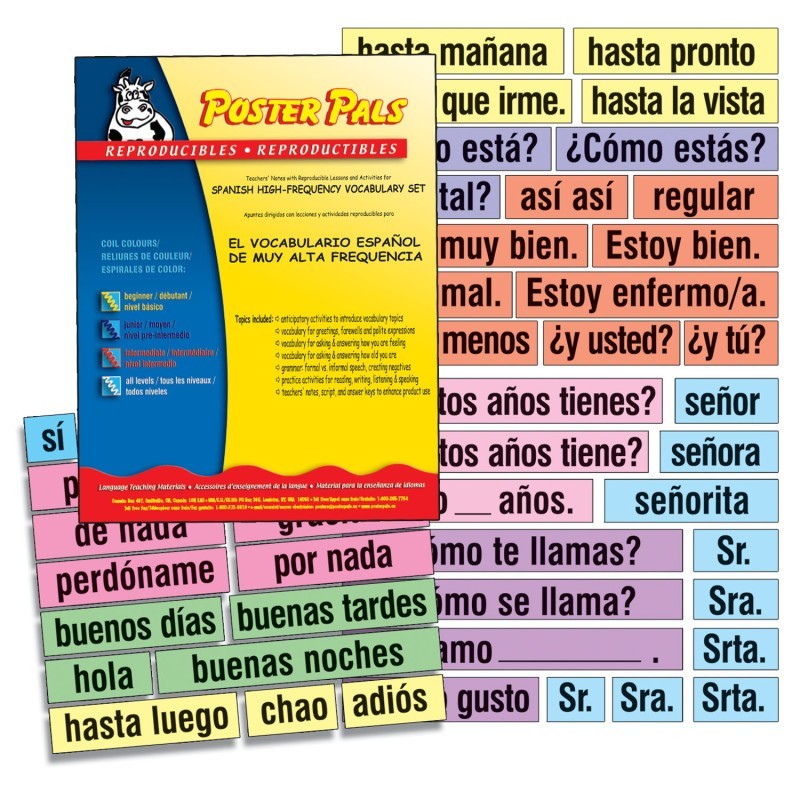 Poster Pals® Spanish High-Frequency Vocab Card Set