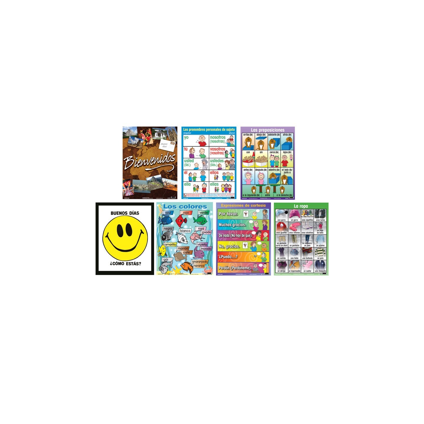 Poster Pals® Spanish Essential Classroom Posters Set II