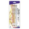 Pentel Arts Slicci Metallic Gel Pen, Med 0.8mm Needle Tip, Assorted Ink (E/X/Z), 3 Pack