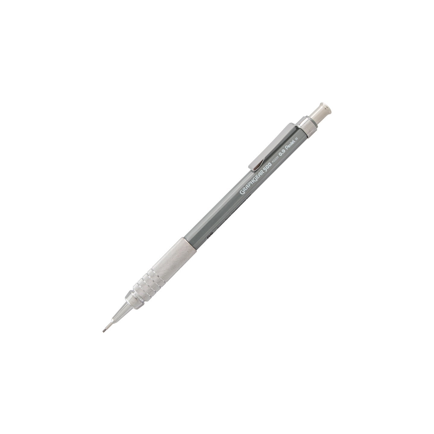 Pentel® GraphGear 500 Automatic Drafting Pencil (0.9mm), Gray Barrel, 1 Count