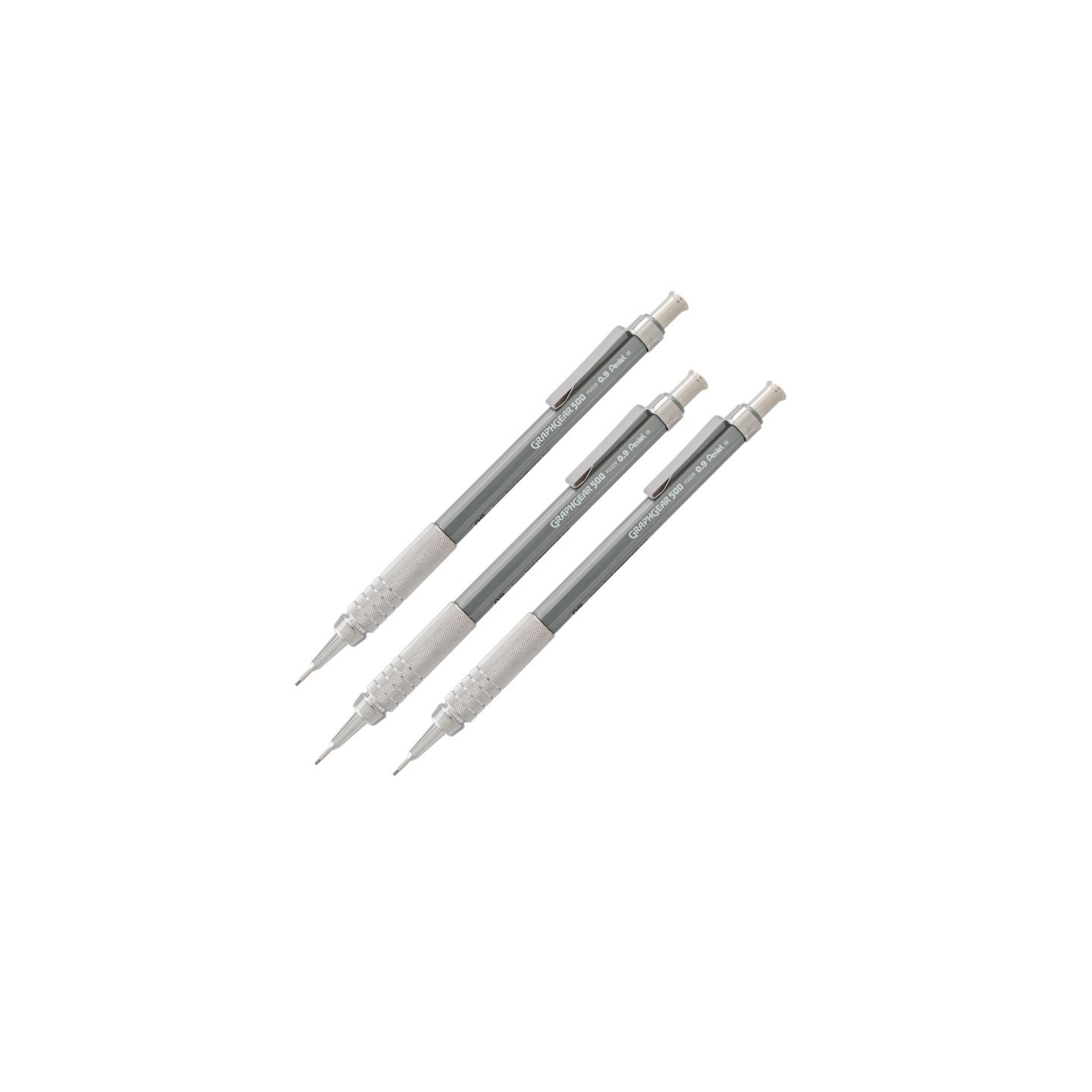 Pentel® GraphGear 500 Automatic Drafting Pencil (0.9mm), Gray Barrel, 1 Count, Pack of 3