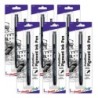 Pentel Arts Pointliner Pen, 0.5mm, Black Pigment Ink, Pack of 6