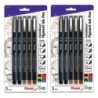 Pentel Arts Pointliner Pen, 0.5mm Tip, Assorted Ink Colors, 5 Per Set, 2 Sets