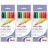 Pentel Arts Color Pen, 12 Colors Per Set, 3 Sets