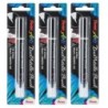 Pentel Arts DualMetallic Brush, Black/Metallic Red Ink, Pack of 3