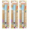 Pentel Arts Milky Brush Pen, Pastel Blue Ink, Pack of 3
