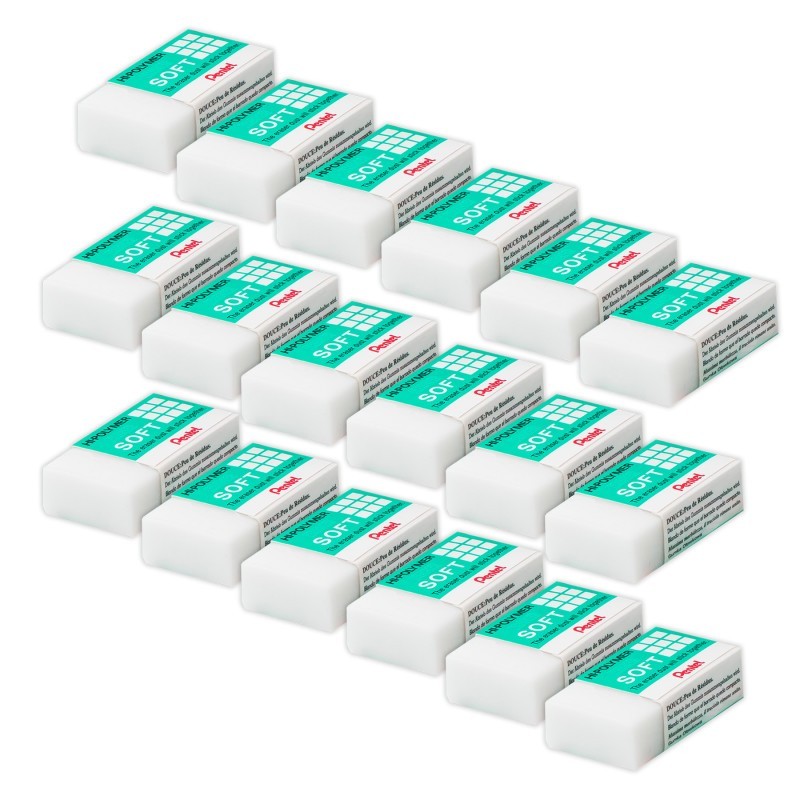 Pentel Arts Hi-Polymer Eraser, Soft, Pack of 24