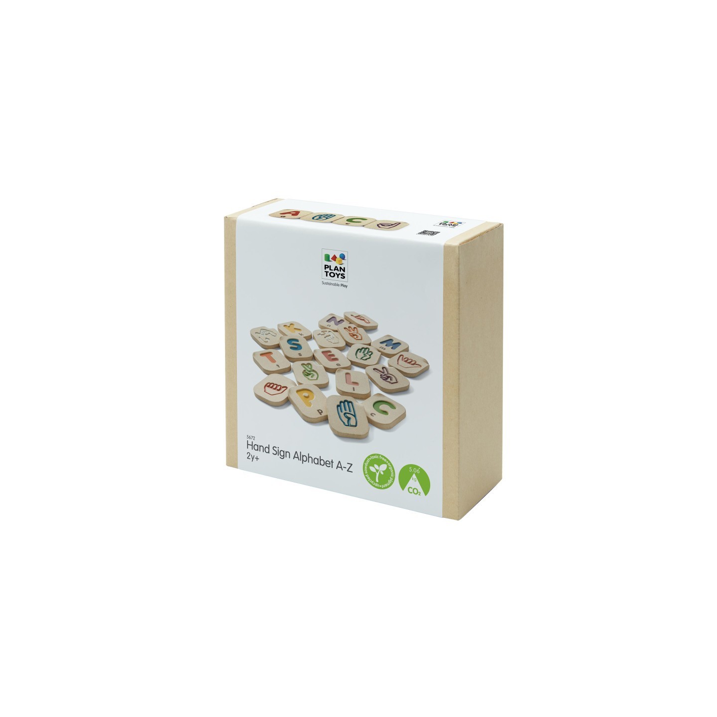PlanToys Wooden Hand Sign Alphabet A-Z Tiles
