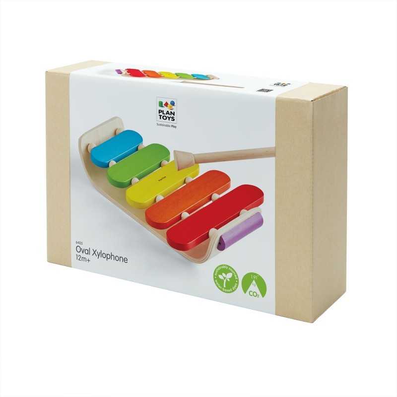 PlanToys Wooden Oval Xylophone Musical Toy