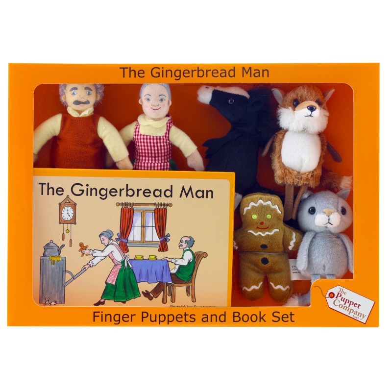 The Puppet Company The Gingerbread Boy Finger Puppets and Book Set