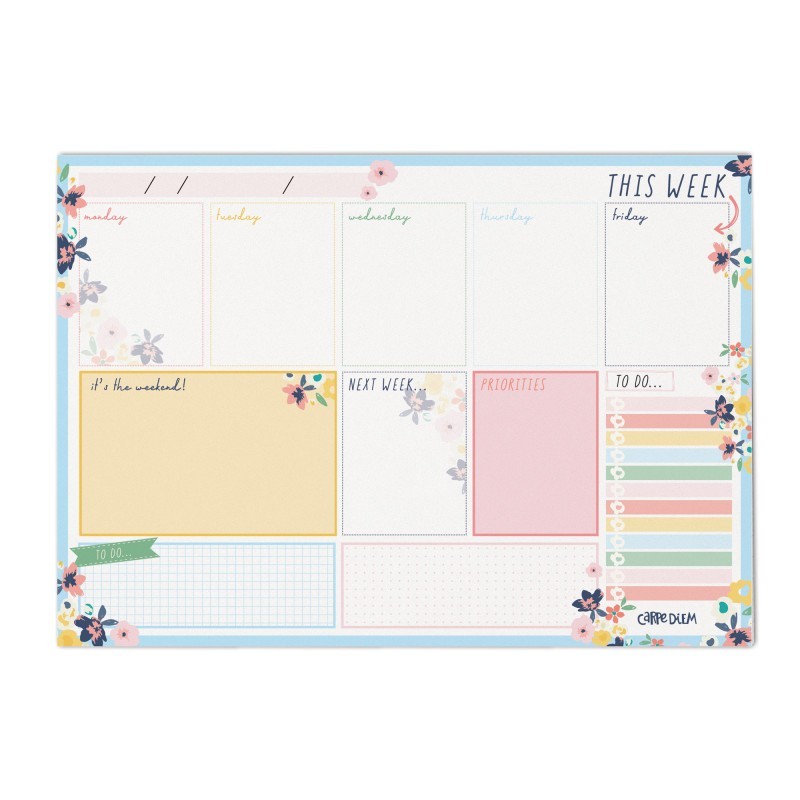Pukka Pads Weekly Planner Pad - Ditzy Floral - Pack 6